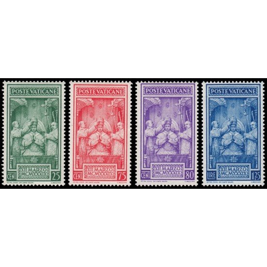 Vaticano 86/89 1939 Coronación de Pío XII Religión MH