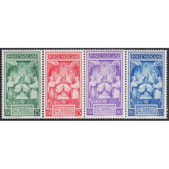Vaticano 86/89 1939 Coronación de Pío XII Religión MH