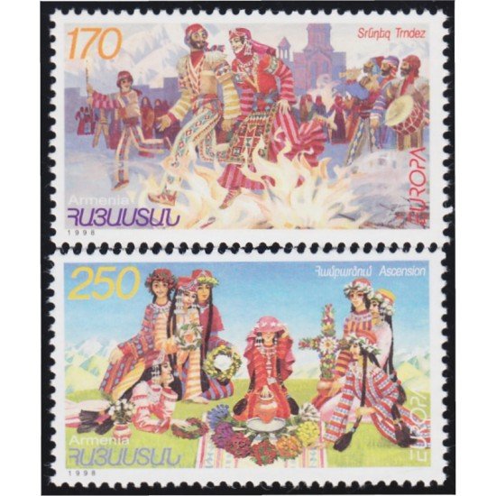 Armenia 295/96 1998 Europa Festivales Nacionales MNH Armenia 295/96 1998 Europa Festivales Nacionales MNH