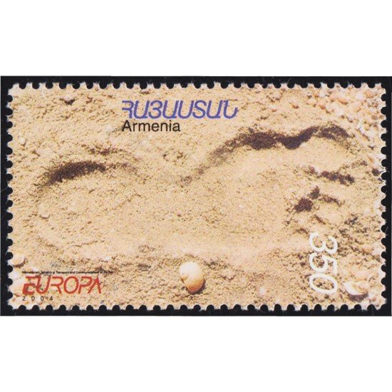 Armenia 461 2005 Europa Huella en la arena Vacaciones MNH Armenia 461 2005 Europa Huella en la arena Vacaciones MNH