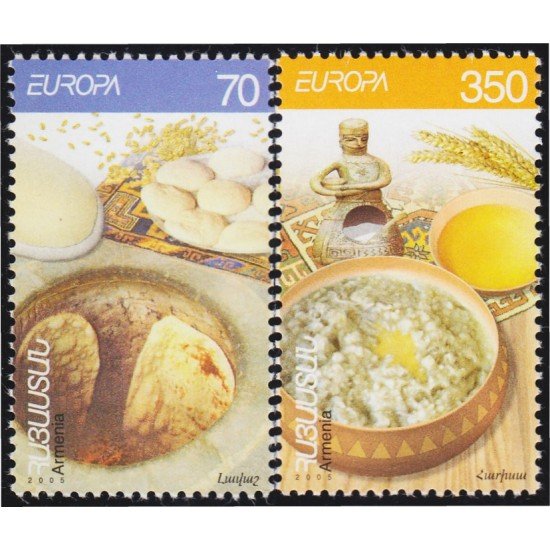 Armenia 468/69 2005 Europa La Gastronomía MNH Armenia 468/69 2005 Europa La Gastronomía MNH