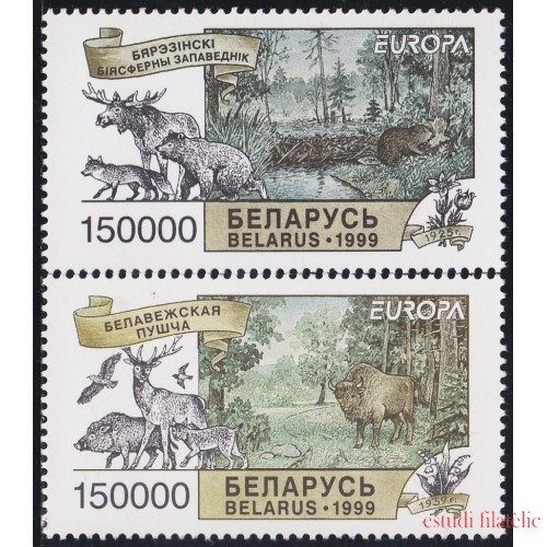 Bielorrusia 287/88 1999 Europa Reservas y Parques Naturales MNH