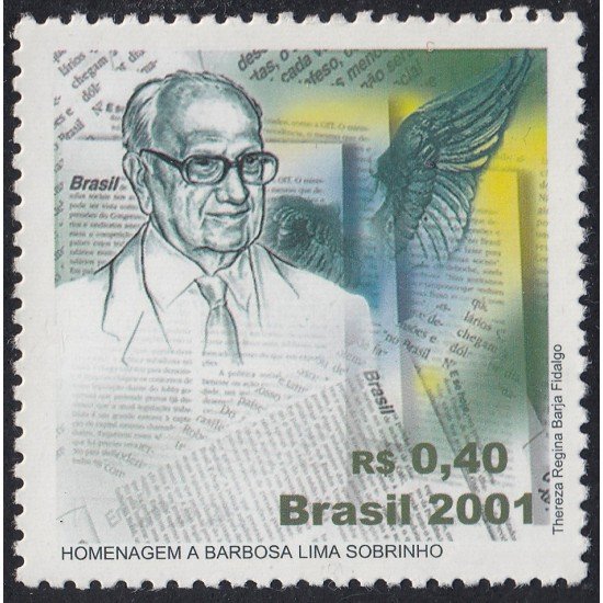 Brasil Brazil 2698 2001 Homenaje a Barbosa Lima Sobrinho, Periodista MNH