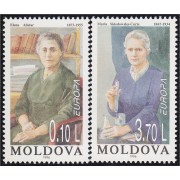 Moldavia 176/77 1996 Europa Mujeres Célebres Elena Alistar y Marie Sklodowska MNH