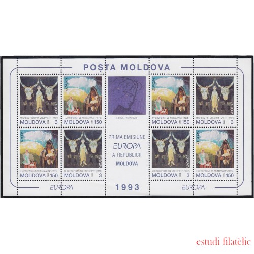 Moldavia 83/84 1993 Minihojita Europa Arte Contemporáneo MNH