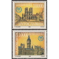Yugoslavia 2242/43 1989 Centenario de la Unión Interparlamentaria MNH Yugoslavia 2242/43 1989 Centenario de la Unión Interparlamentaria MNH