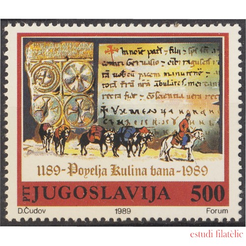 Yugoslavia 2240 1989 800 aniversario La carta de Kulin Ban MNH
