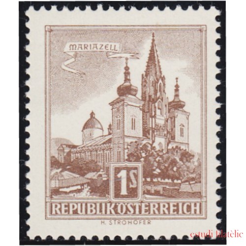 Austria Österreich 871A 1957/65 Basílica de Mariazell MNH