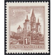 Austria Österreich 870A 1957/65 Basílica de Mariazell MNH