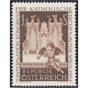 Austria Österreich 841 1954 2º Congreso Internacional de Música de Iglesias Católicas MNH