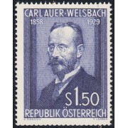 Austria Österreich 840 1954 Químico Carl Auer von Welsbach MNH