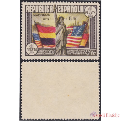 España Spain 765 1938 Aniversario Constitución EEUU MNH 