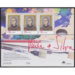Portugal HB 117 1996 Europa mujeres célebres Vieira Silva MNH Portugal HB 117 1996 Europa mujeres célebres Vieira Silva MNH