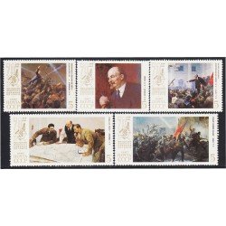 Rusia 5438/42 1987 70 Aniversario de la Revolución Socialista de Octubre MNH Rusia 5438/42 1987 70 Aniversario de la Revolución Socialista de Octubre MNH