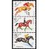 Rusia 4881/83 1982 Cría de caballos deportivos ecuestres MNH