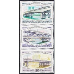 Rusia 4761/63 1980 Puentes de Moscú MNH Rusia 4761/63 1980 Puentes de Moscú MNH
