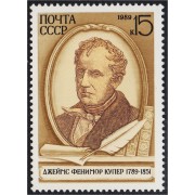 Rusia 5659 1989 Bicentenario del nacimiento de James Fenimore Cooper MNH
