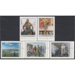 Rusia 5449/53 1987 Obras de pintores soviéticos. MNH Rusia 5449/53 1987 Obras de pintores soviéticos. MNH