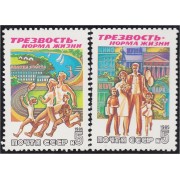 Rusia 5268/69 1985 Familia e Institución Deportiva MNH