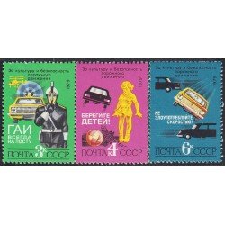 Rusia 4649/51 1979 Seguridad vial MNH Rusia 4649/51 1979 Seguridad vial MNH