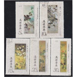 Corea del Norte DPR Korea 1330/34 1975 Pinturas coreanas del período de la dinastía Li usados Corea del Norte DPR Korea 1330/34 1975 Pinturas coreanas del período de la dinastía Li usados