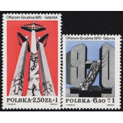 Polonia Poland 2597/98 1981 Monumentos a las víctimas de los disturbios de diciembre de 1970 MNH
