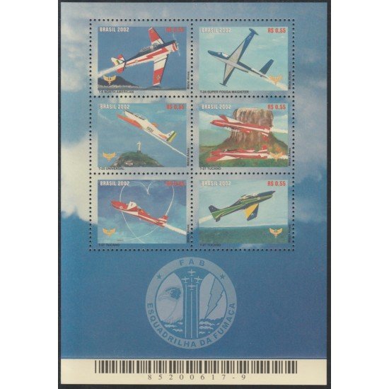Brasil Brazil 2763/68 2002 Aviación 50 Años de la Escuadrilla de Fumaça MNH