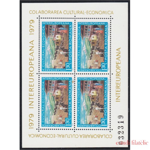 Rumanía  Romania 3148 1979 Minihojita Colaboración económica y cultural Europea MNH