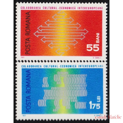 Rumanía  Romania 2602/03 1971 Colaboración cultural y económica Europea MNH