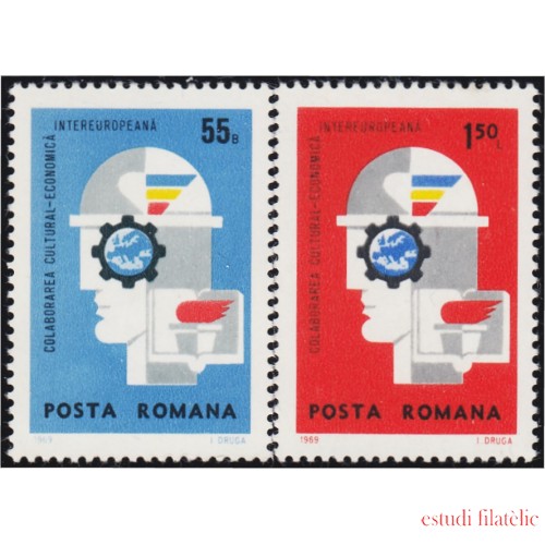 Rumanía  Romania 2461/62 1969 Colaboración Europea MNH