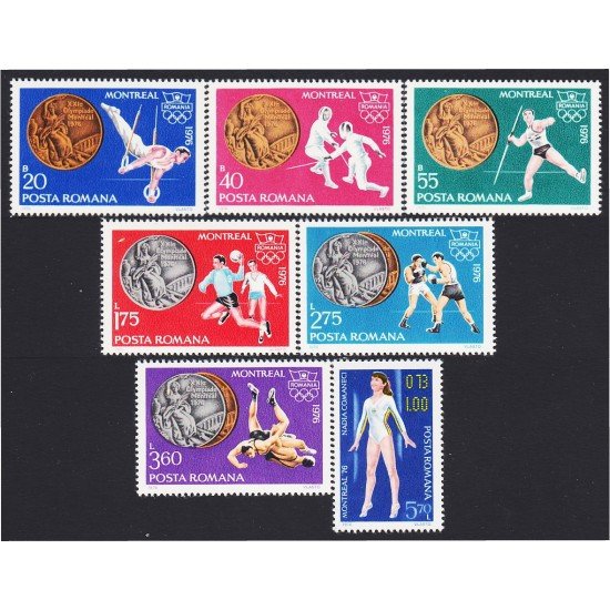Rumanía Romania 2984/90 1976 Medallas y juegos olímpicos en Montreal MNH Rumanía Romania 2984/90 1976 Medallas y juegos olímpicos en Montreal MNH