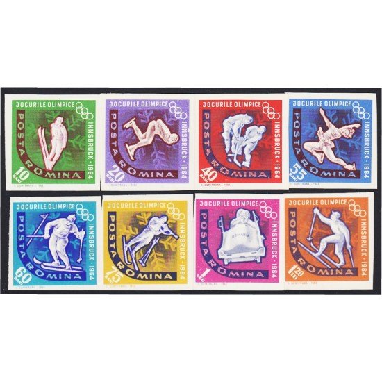 Rumanía Romania 1984/91 1964 9 Juegos olímpicos de invierno Sin dentar MNH Rumanía Romania 1984/91 1964 9 Juegos olímpicos de invierno Sin dentar MNH