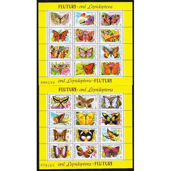 Rumanía HB 213/14 1991 Fauna Mariposas Butterflies MNH Rumanía HB 213/14 1991 Fauna Mariposas Butterflies MNH
