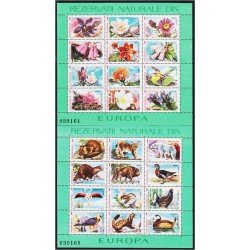 Rumanía HB 191/92 1987 Reservas naturales de Europa MNH Rumanía HB 191/92 1987 Reservas naturales de Europa MNH