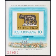 Rumanía HB 134A 1978 Primera feria internacional de sellos postales MNH