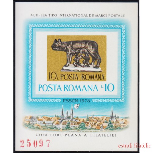 Rumanía HB 134A 1978 Primera feria internacional de sellos postales MNH