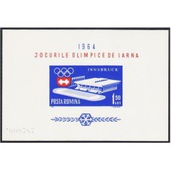 Rumanía HB 56 1963 9º Juegos olímpicos de invierno MNH Rumanía HB 56 1963 9º Juegos olímpicos de invierno MNH