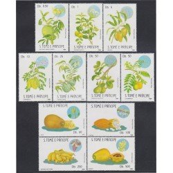 Santo Tomé y Príncipe 932/42 1989 Frutas de Santo Tomé MNH Santo Tomé y Príncipe 932/42 1989 Frutas de Santo Tomé MNH