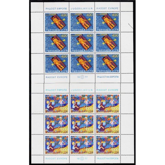Yugoslavia 1583/84 1977 Minihojita Encuentro de infantes de Europa MNH Yugoslavia 1583/84 1977 Minihojita Encuentro de infantes de Europa MNH