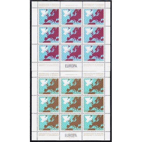 Yugoslavia 1580/81 1977 Minihojita Conferencia europea sobre colaboración y seguridad MNH Yugoslavia 1580/81 1977 Minihojita Conferencia europea sobre colaboración y seguridad MNH