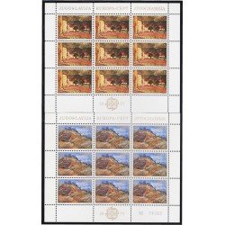 Yugoslavia 1573/74 1977 Minihojita Europa Paisajes MNH