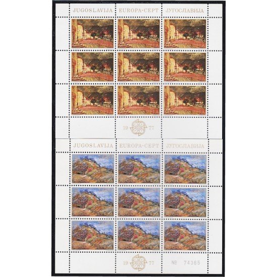 Yugoslavia 1573/74 1977 Minihojita Europa Paisajes MNH Yugoslavia 1573/74 1977 Minihojita Europa Paisajes MNH