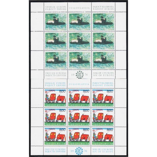 Yugoslavia 1553/54 1976 Minihojita Alegría de europa Infantes MNH Yugoslavia 1553/54 1976 Minihojita Alegría de europa Infantes MNH