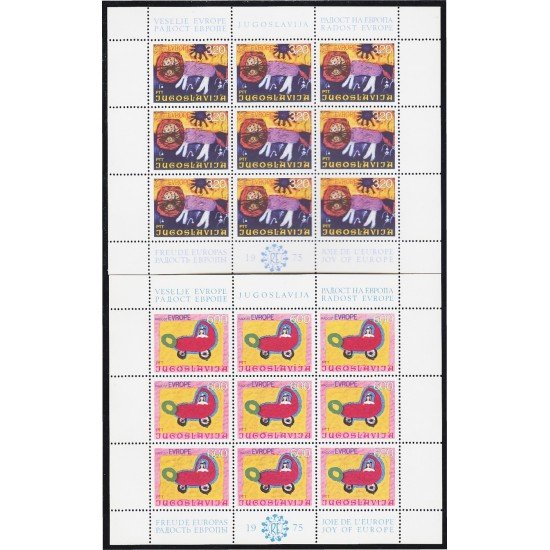Yugoslavia 1504/05 1975 Minihojita Alegría de europa MNH Yugoslavia 1504/05 1975 Minihojita Alegría de europa MNH