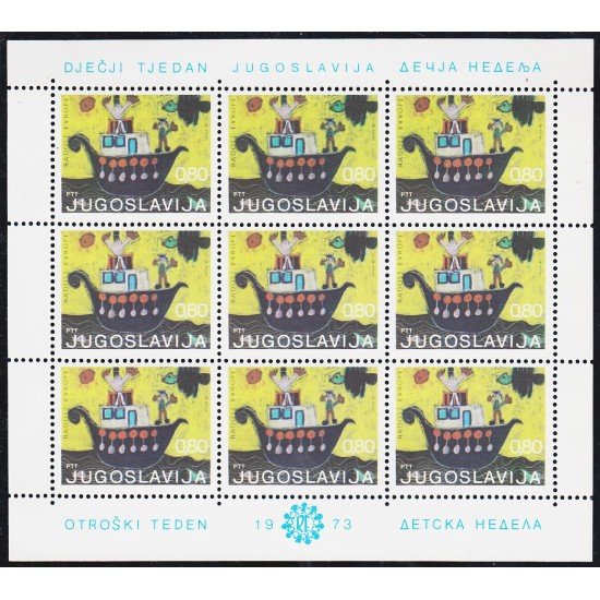 Yugoslavia 1405 1973 Minihojita Semana europea del infante MNH Yugoslavia 1405 1973 Minihojita Semana europea del infante MNH