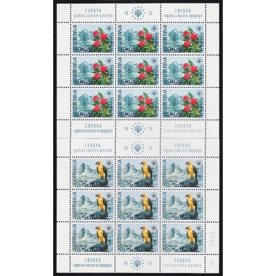 Yugoslavia 1291/92 1970 Minihojita Protección de la naturaleza MNH Yugoslavia 1291/92 1970 Minihojita Protección de la naturaleza MNH