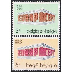 Bélgica 1489/90 1969 Europa Conferencia europea de telecomunicaciones MNH