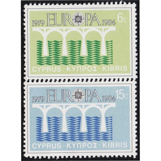 Chipre 606/07 1984 Europa Puente de la cooperación europea MNH Chipre 606/07 1984 Europa Puente de la cooperación europea MNH