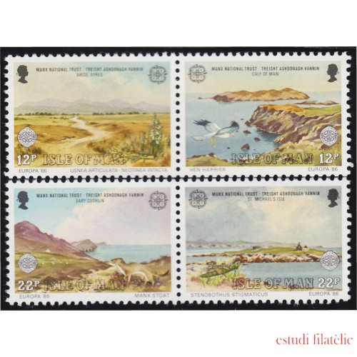 Man (isla de) 302/05 1986 Europa Protección de la naturaleza MNH