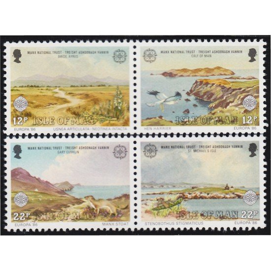 Man (isla de) 302/05 1986 Europa Protección de la naturaleza MNH Man (isla de) 302/05 1986 Europa Protección de la naturaleza MNH